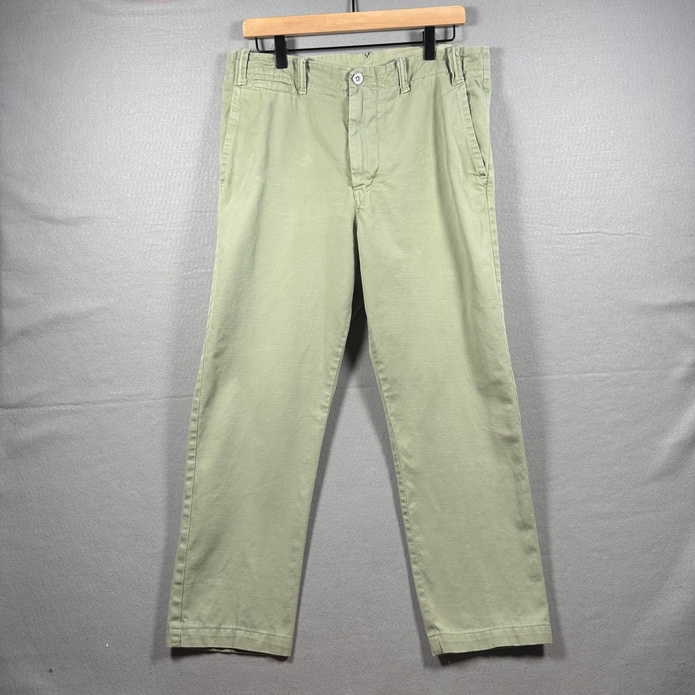 Polo Ralph Lauren Mens Straight Fit Chinos Sage Green Old Money Pants 33x32